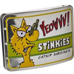 Yeowww Catnip Stinkies Sardines 3 stygga fiskar i en låda för kattnöje